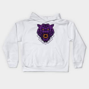 Tiger purple Kids Hoodie